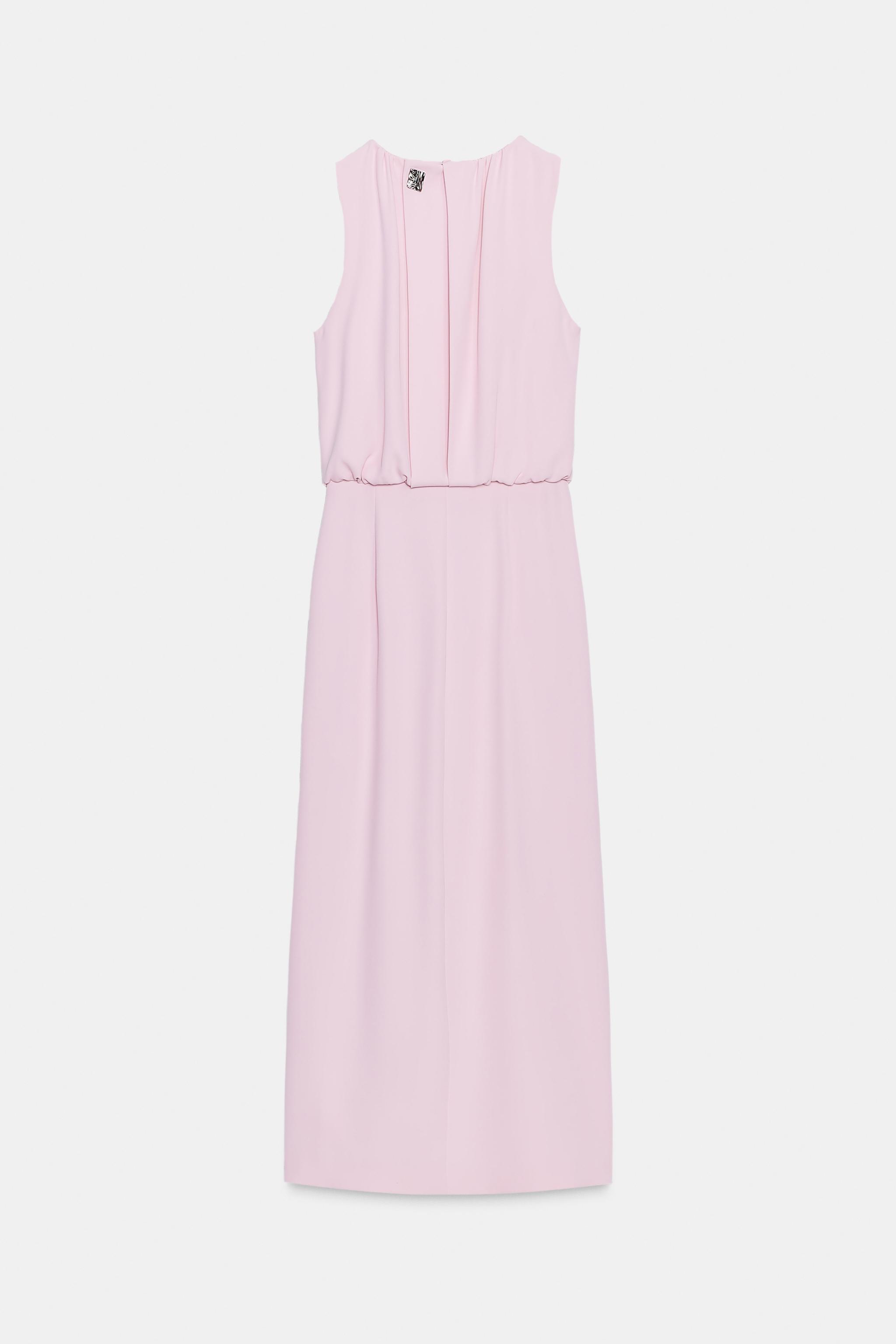 RUCHED WAIST MIDI DRESS